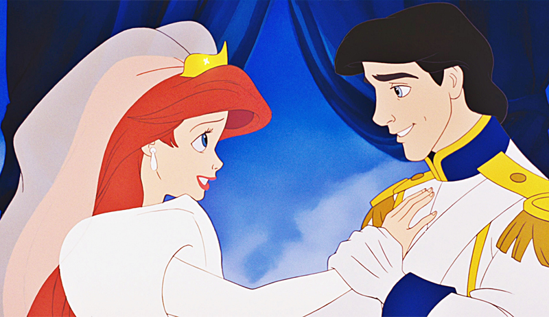 A Pequena Sereia Ariel e Eric casam