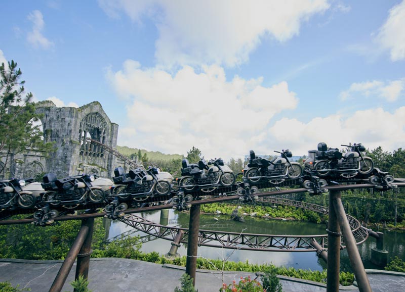 Montanha russa do Hagrid - as motocicletas