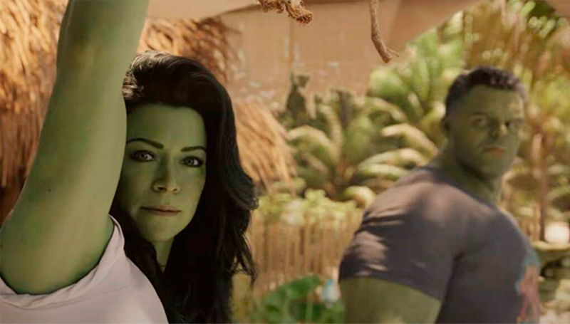 She-Hulk e Hulk na quebra da 4a parede